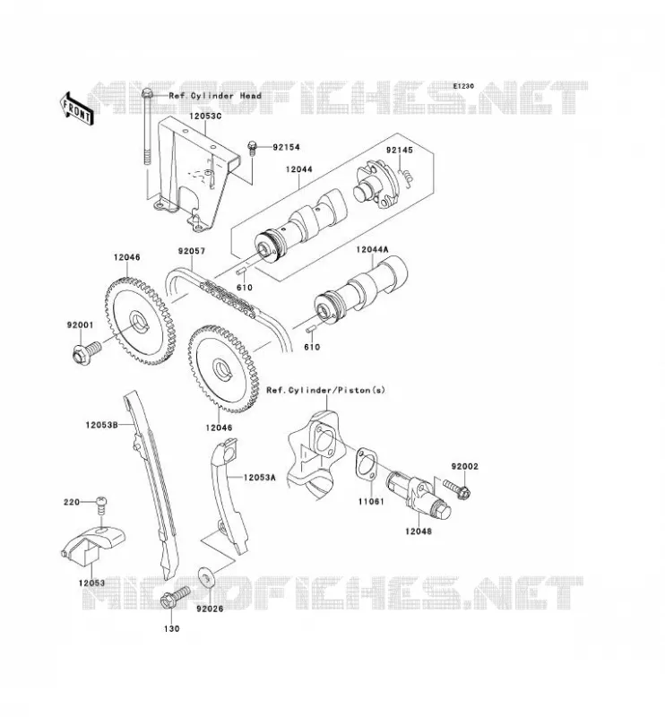 CAMSHAFT - TENSIONER Kawasaki MOTOS 650 2012 KLR650  KL650ECF