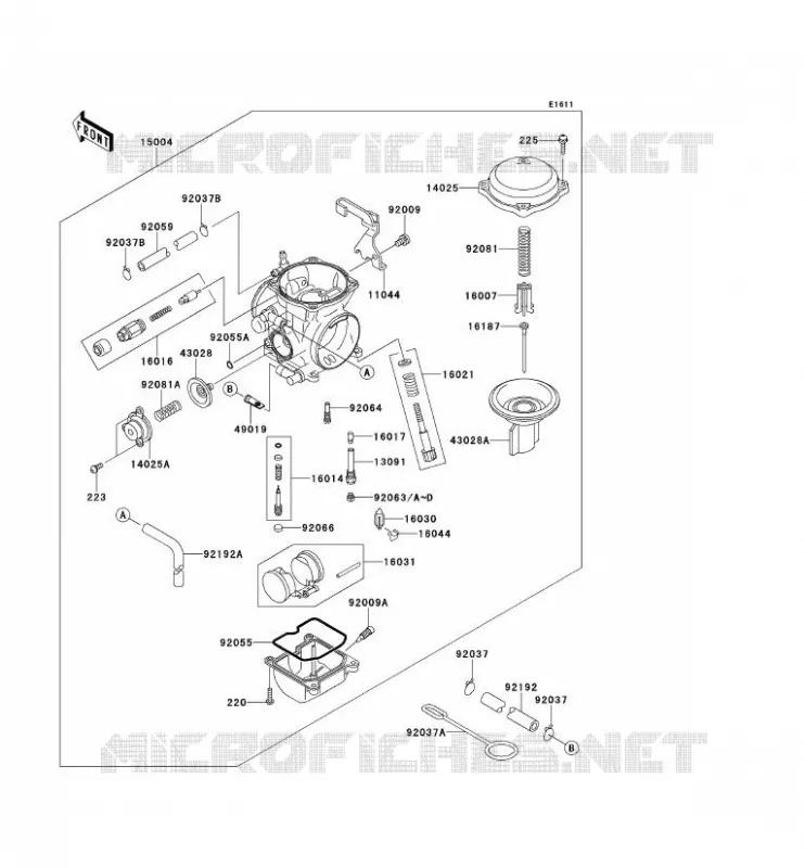 CARBURETOR(US,CN) Kawasaki MOTOS 650 2012 KLR650  KL650ECF