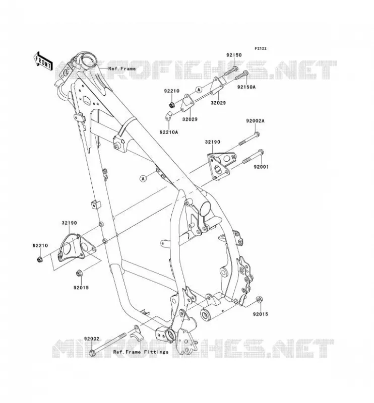 ENGINE MOUNT Kawasaki MOTOS 650 2012 KLR650  KL650ECF