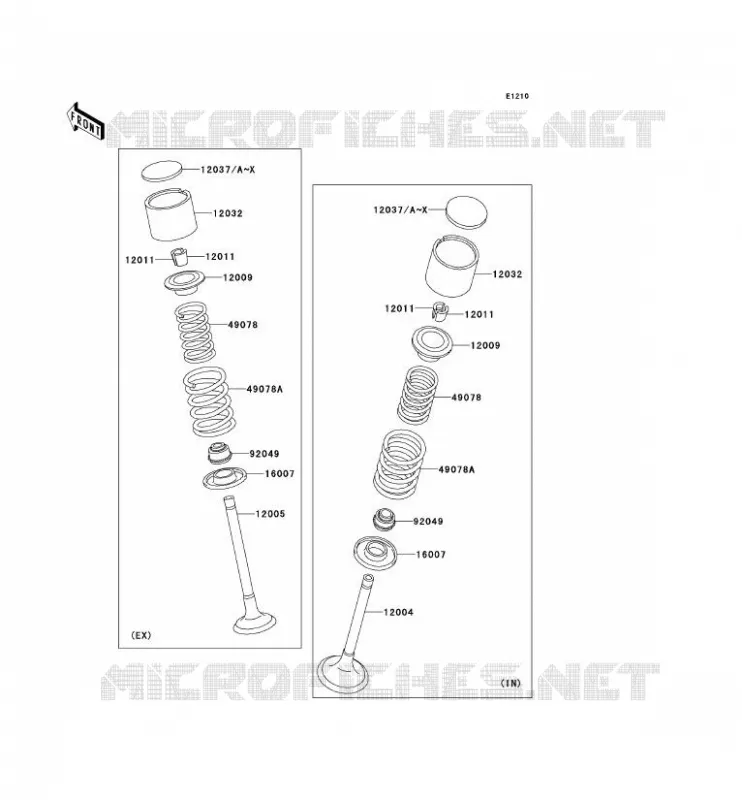 VALVE Kawasaki MOTOS 650 2012 KLR650  KL650ECF