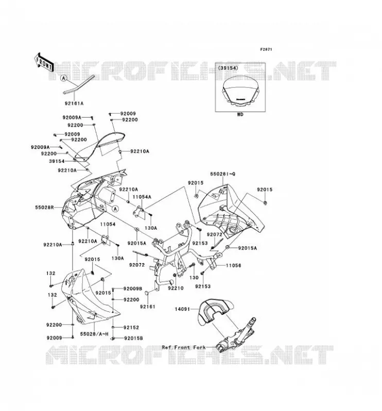 COWLING Kawasaki MOTOS 650 2012 KLR650  KL650ECF