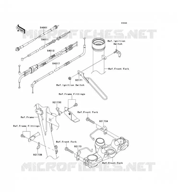 CABLES Kawasaki MOTOS 650 2013 KLR650  KL650EDF