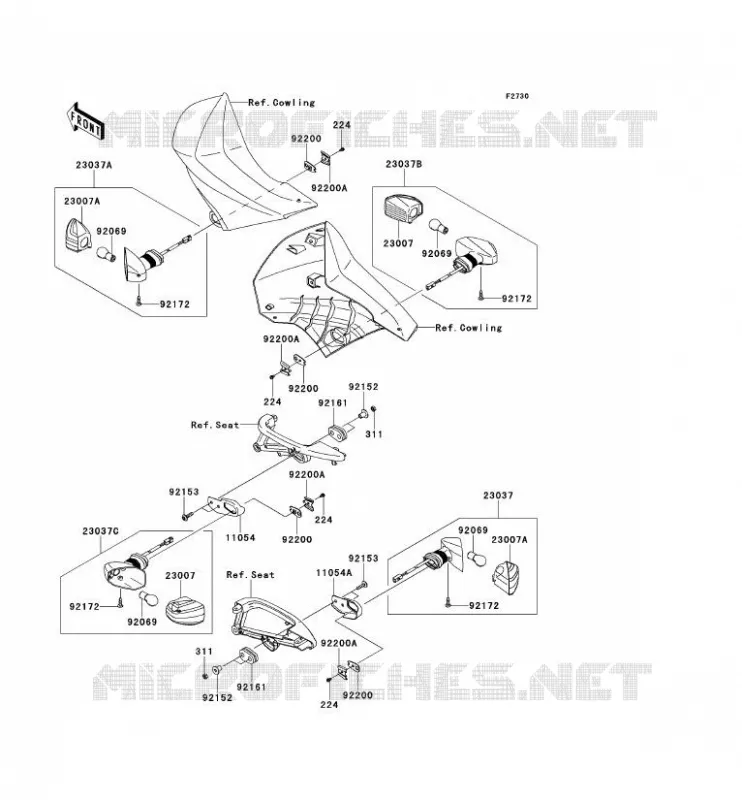 INDICATORS Kawasaki MOTOS 650 2013 KLR650  KL650EDF