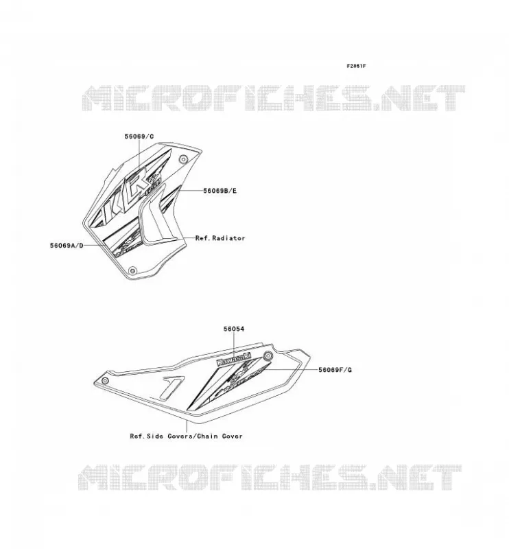 STICKER(GREEN) Kawasaki MOTOS 650 2013 KLR650  KL650EDF