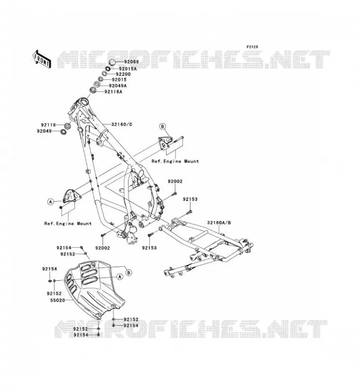 CHASSIS Kawasaki MOTOS 650 2013 KLR650  KL650EDF
