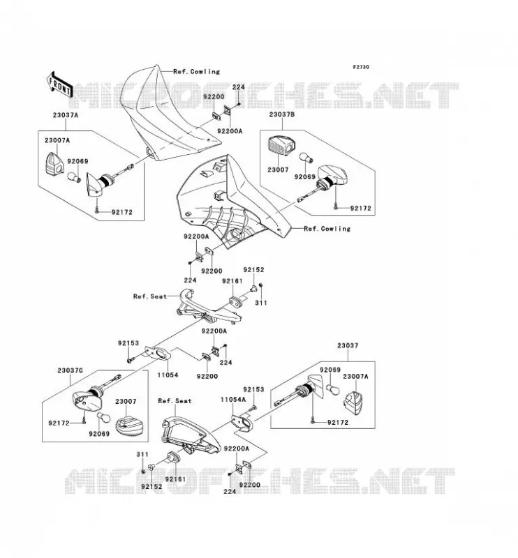 INDICATORS Kawasaki MOTOS 650 2013 KLR650  KL650EDF