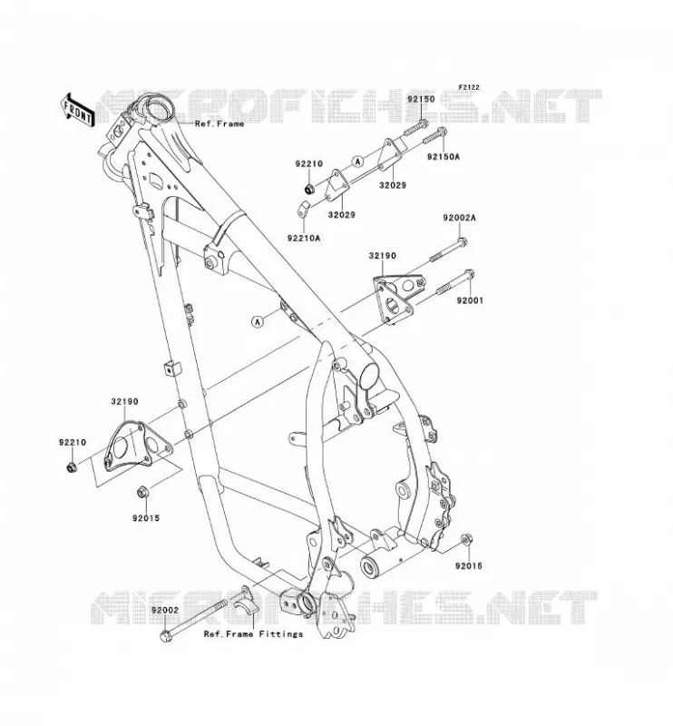 ENGINE MOUNT Kawasaki MOTOS 650 2013 KLR650  KL650EDF