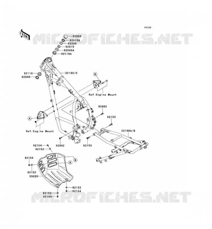 CHASSIS Kawasaki MOTOS 650 2014 KLR650  KL650EEF