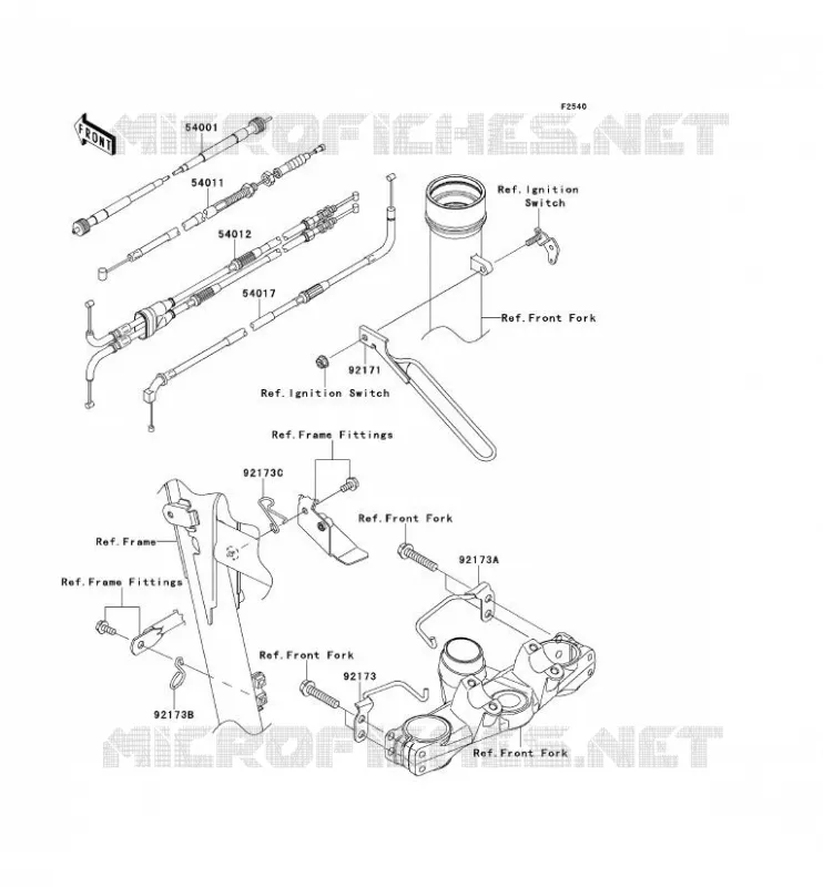 CABLES Kawasaki MOTOS 650 2014 KLR650  KL650EEF