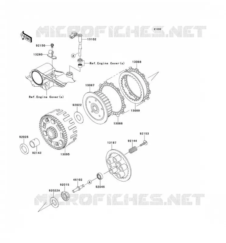 CLUTCH(-KL650AEA72319) Kawasaki MOTOS 650 2014 KLR650  KL650EES