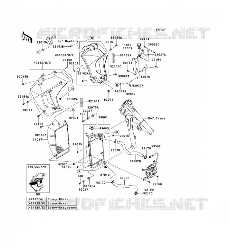 RADIATOR Kawasaki MOTOS 650 2014 KLR650  KL650EES