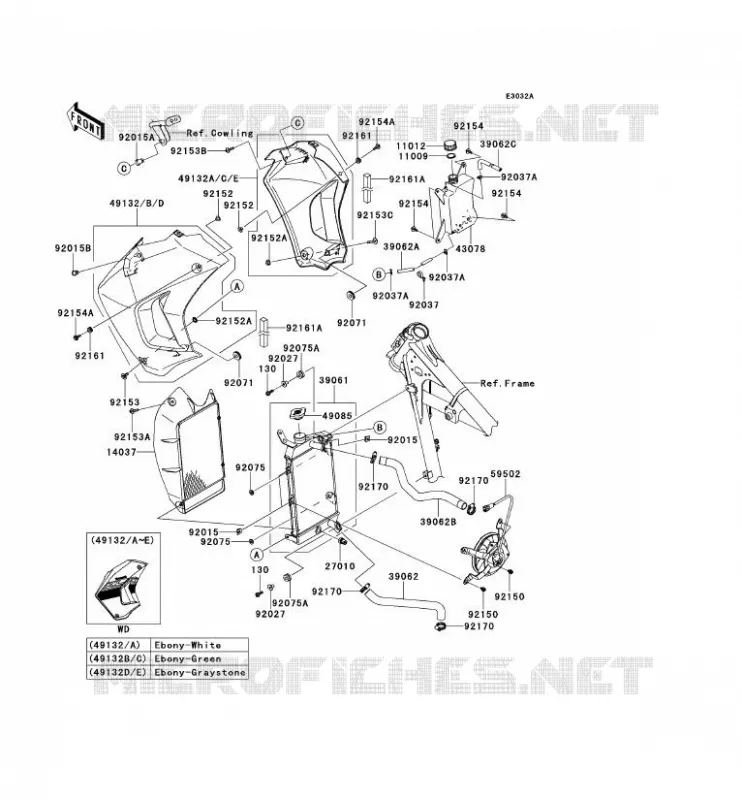 RADIATOR Kawasaki MOTOS 650 2014 KLR650  KL650EES