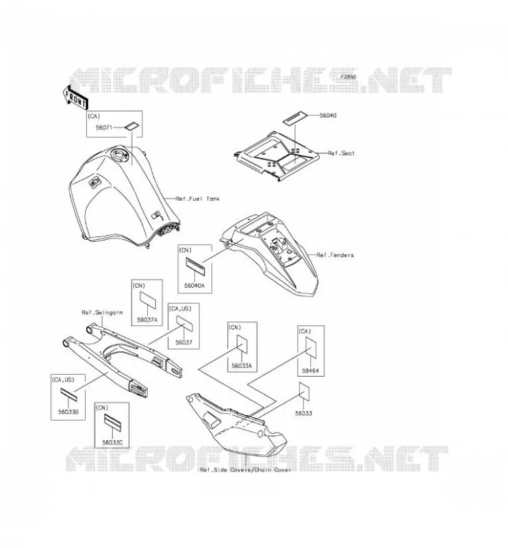 LABELS Kawasaki MOTOS 650 2015 KLR650  KL650EFF