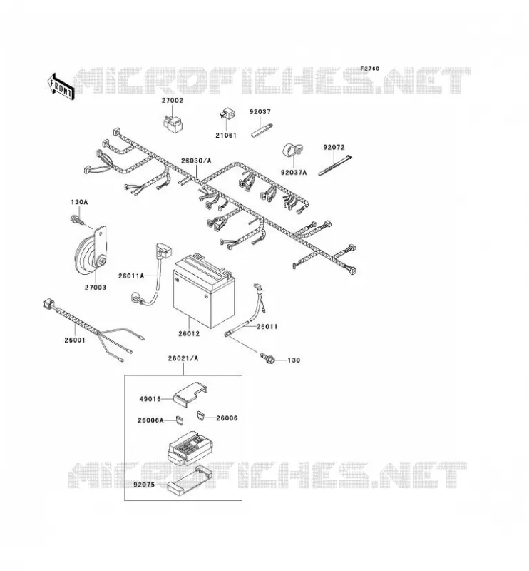 CHASSIS ELECTRICAL EQUIPMENT Kawasaki MOTOS 250 2000 KLE250  KLE250-A5