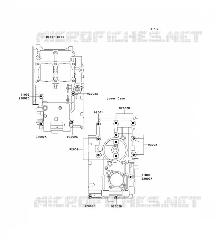 CRANKCASE BOLT Kawasaki MOTOS 250 2000 KLE250  KLE250-A5