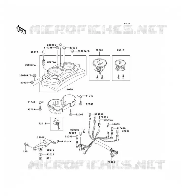 METERS Kawasaki MOTOS 250 2000 KLE250  KLE250-A5