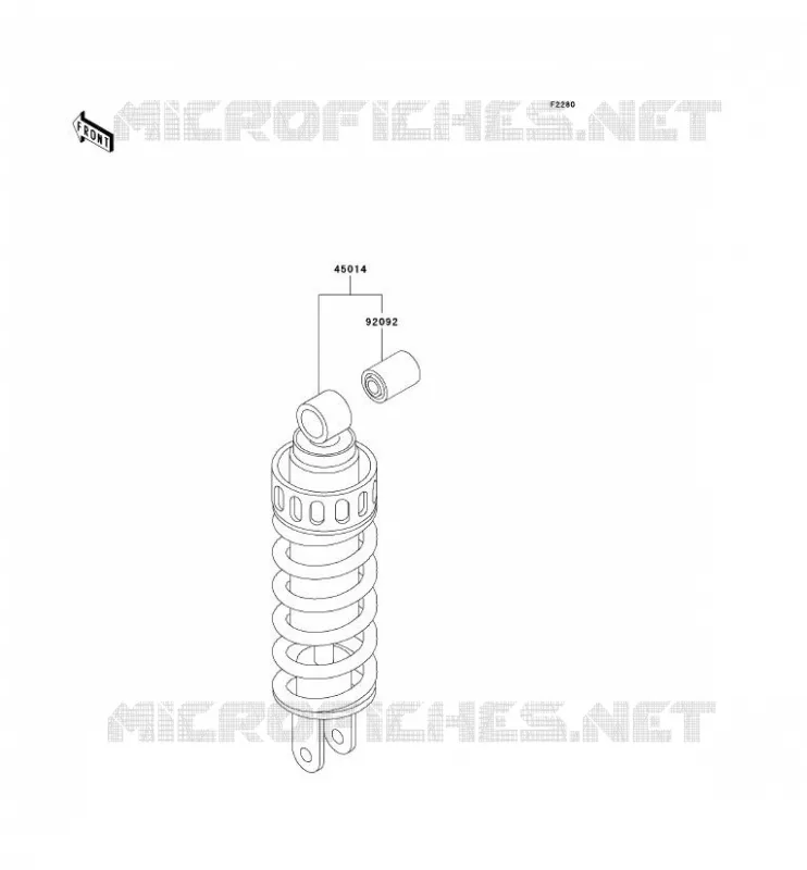 SUSPENSION - SHOCK ABSORBER Kawasaki MOTOS 250 2000 KLE250  KLE250-A5