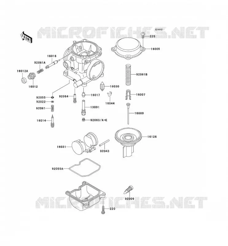 CARBURETOR PARTS Kawasaki MOTOS 250 2000 KLE250  KLE250-A5