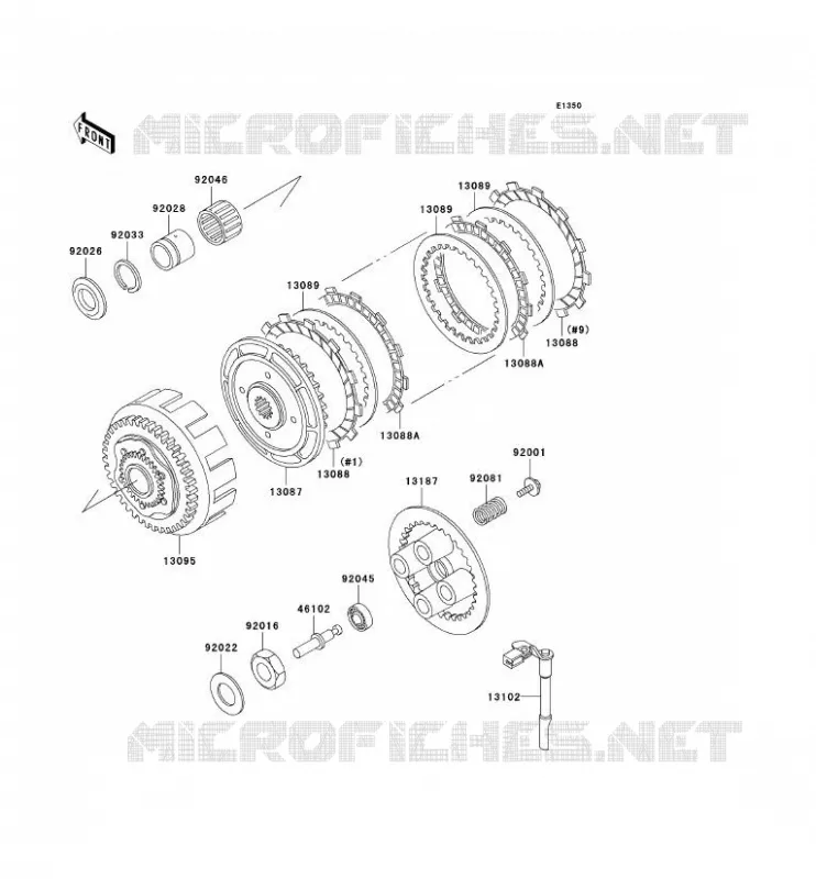 CLUTCH Kawasaki MOTOS 250 2000 KLE250  KLE250-A5