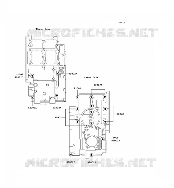 CRANKCASE BOLT Kawasaki MOTOS 250 2000 KLE250  KLE250-A5