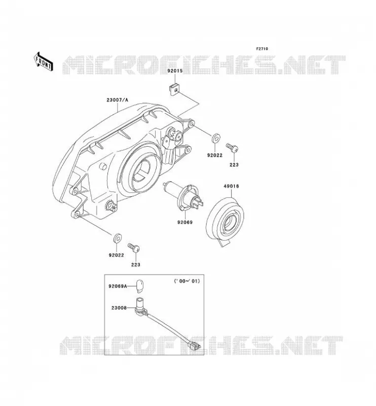 LENS(S) Kawasaki MOTOS 250 2000 KLE250  KLE250-A5
