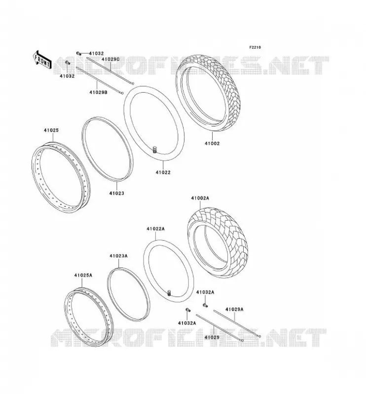 TIRES Kawasaki MOTOS 250 2000 KLE250  KLE250-A5