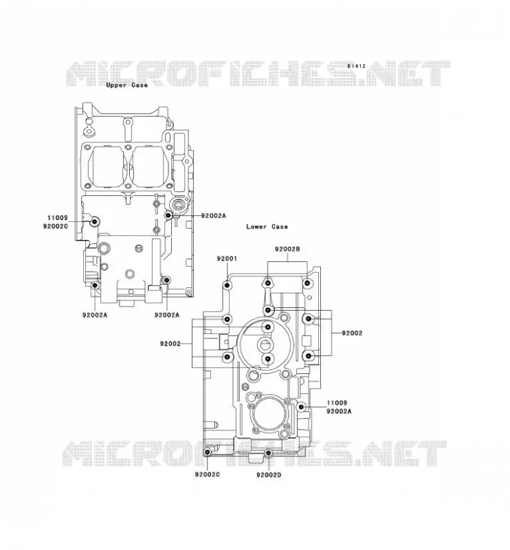 CRANKCASE BOLT Kawasaki MOTOS 250 2001 KLE250  KLE250-A6