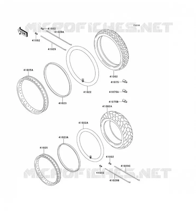 TIRES Kawasaki MOTOS 500 1991 KLE500  KLE500-A1