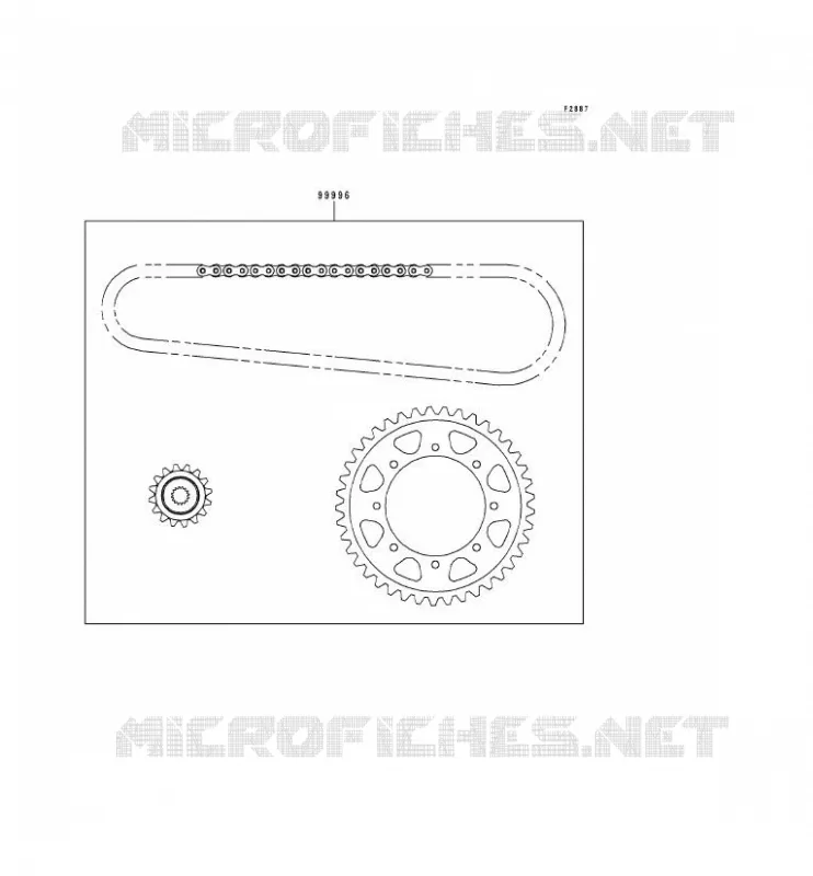 CHAIN KIT Kawasaki MOTOS 500 2000 KLE500  KLE500-A10