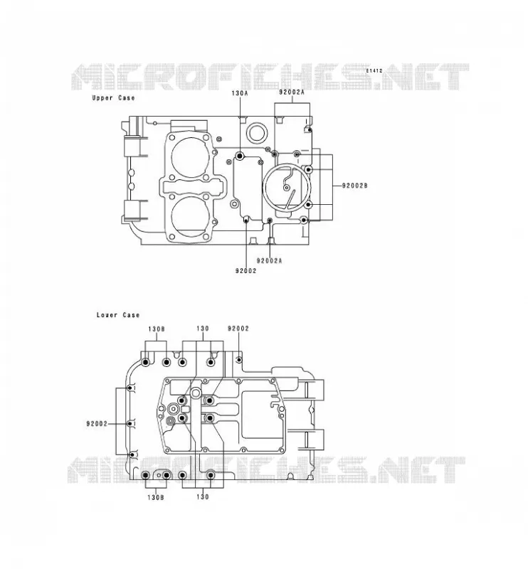 CRANKCASE BOLT Kawasaki MOTOS 500 2000 KLE500  KLE500-A10