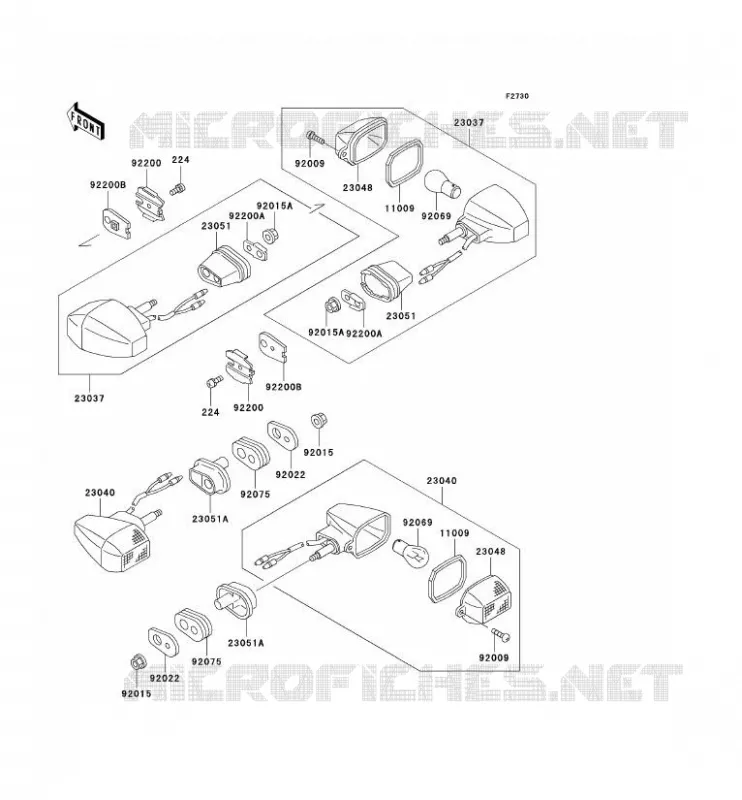 INDICATORS Kawasaki MOTOS 500 2001 KLE500  KLE500-A11