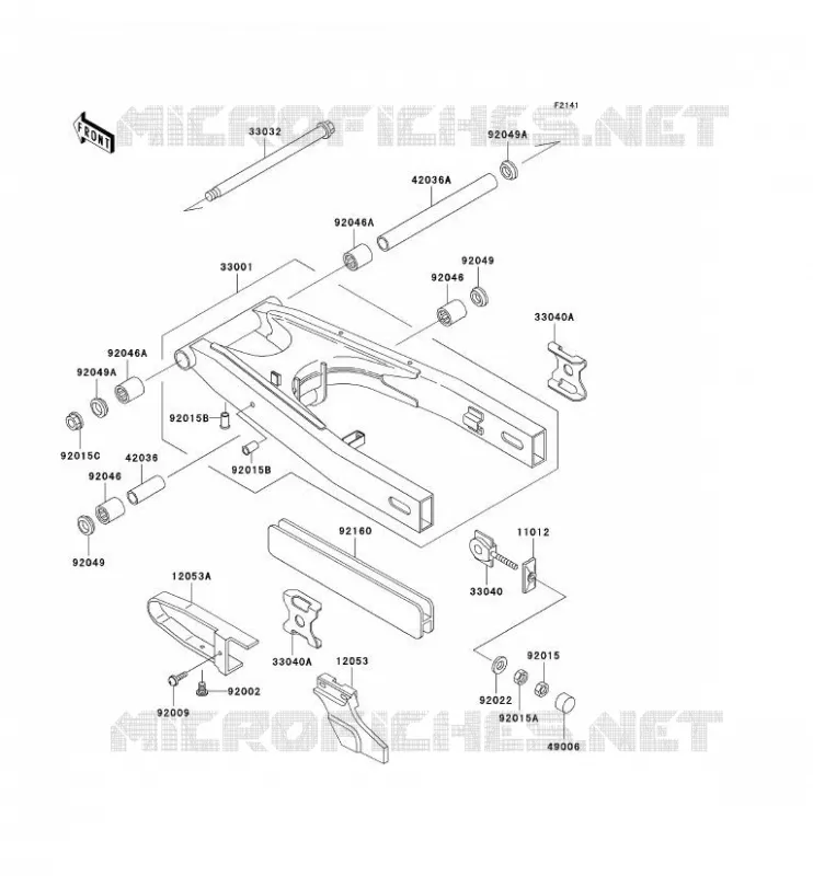 SWINGARM Kawasaki MOTOS 500 2002 KLE500  KLE500-A12