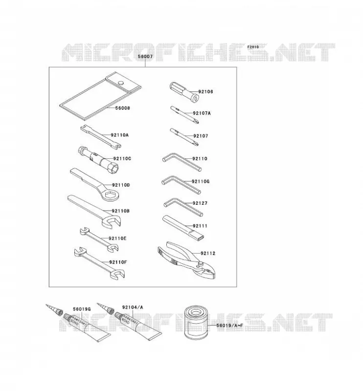 TOOL Kawasaki MOTOS 500 2002 KLE500  KLE500-A12