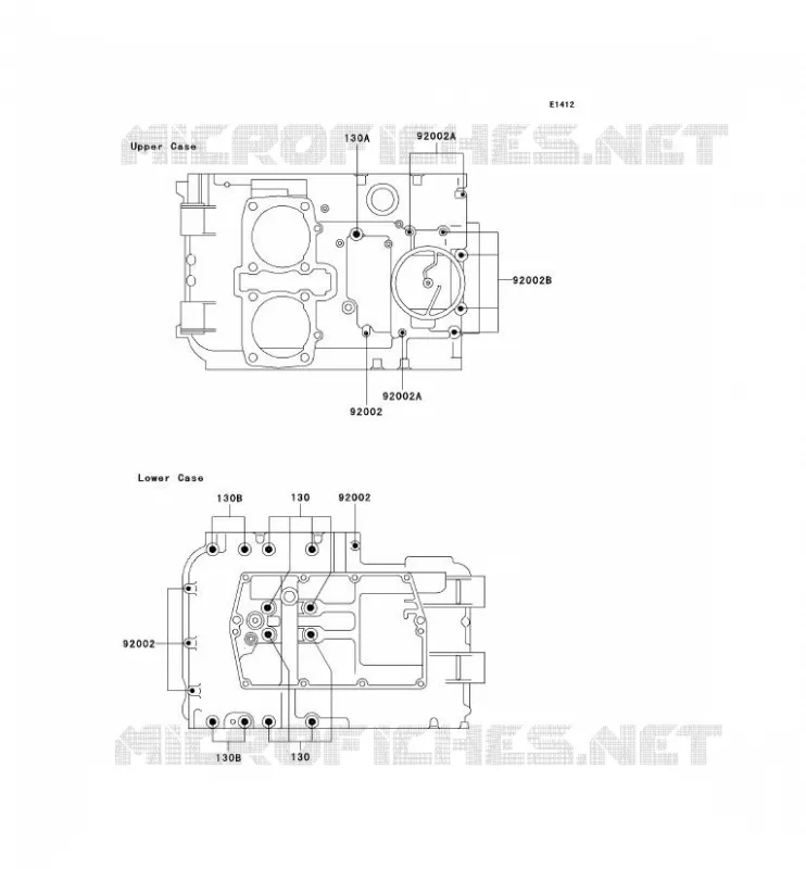 CRANKCASE BOLT Kawasaki MOTOS 500 2002 KLE500  KLE500-A12