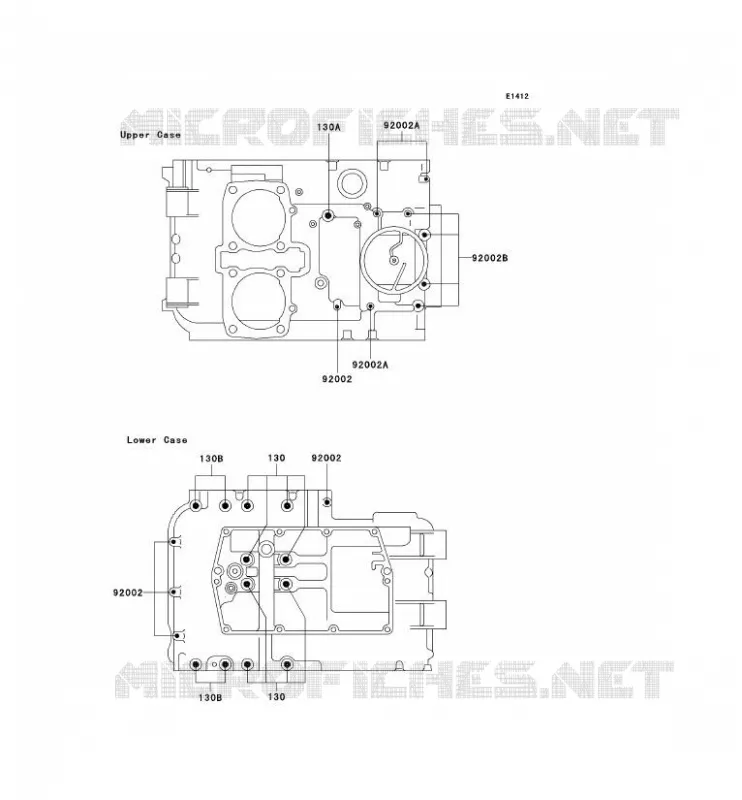 CRANKCASE BOLT Kawasaki MOTOS 500 2003 KLE500  KLE500-A13