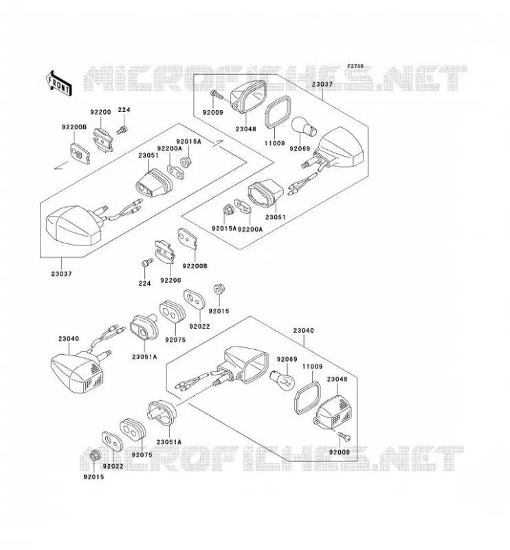 INDICATORS Kawasaki MOTOS 500 2003 KLE500  KLE500-A13