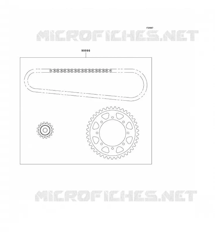 CHAIN KIT Kawasaki MOTOS 500 2003 KLE500  KLE500-A13