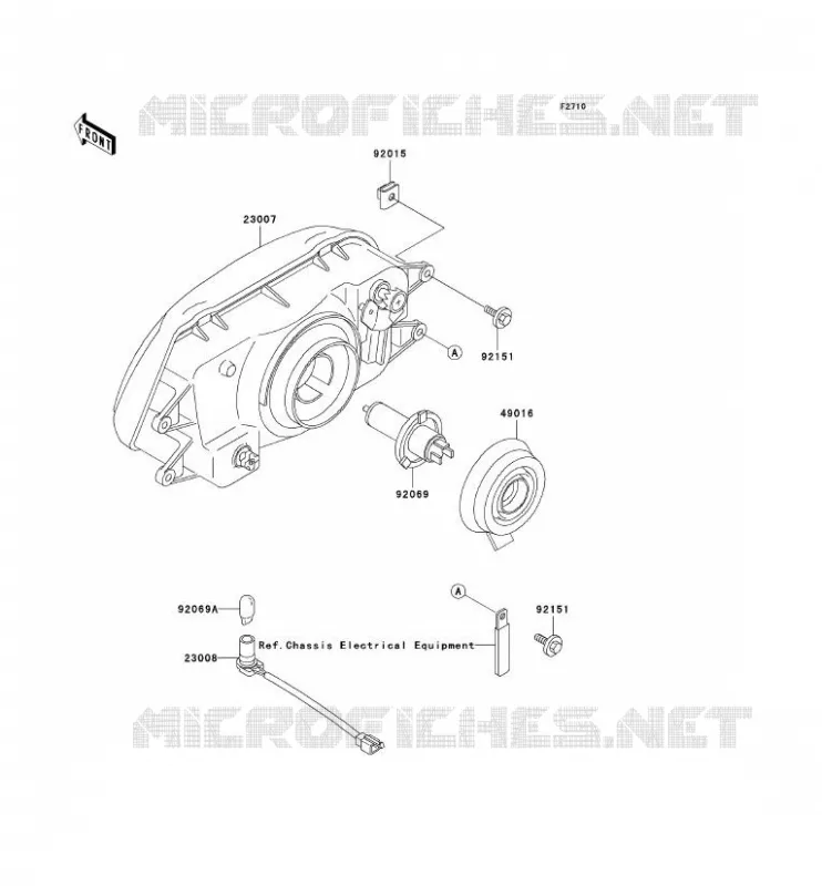 LENS(S) Kawasaki MOTOS 500 2003 KLE500  KLE500-A13