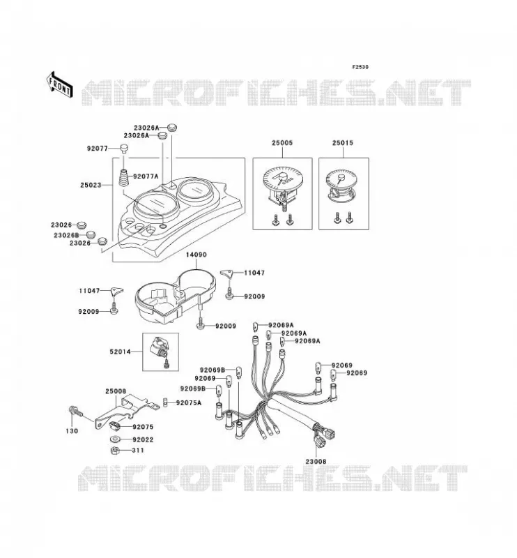 METERS Kawasaki MOTOS 500 2003 KLE500  KLE500-A13