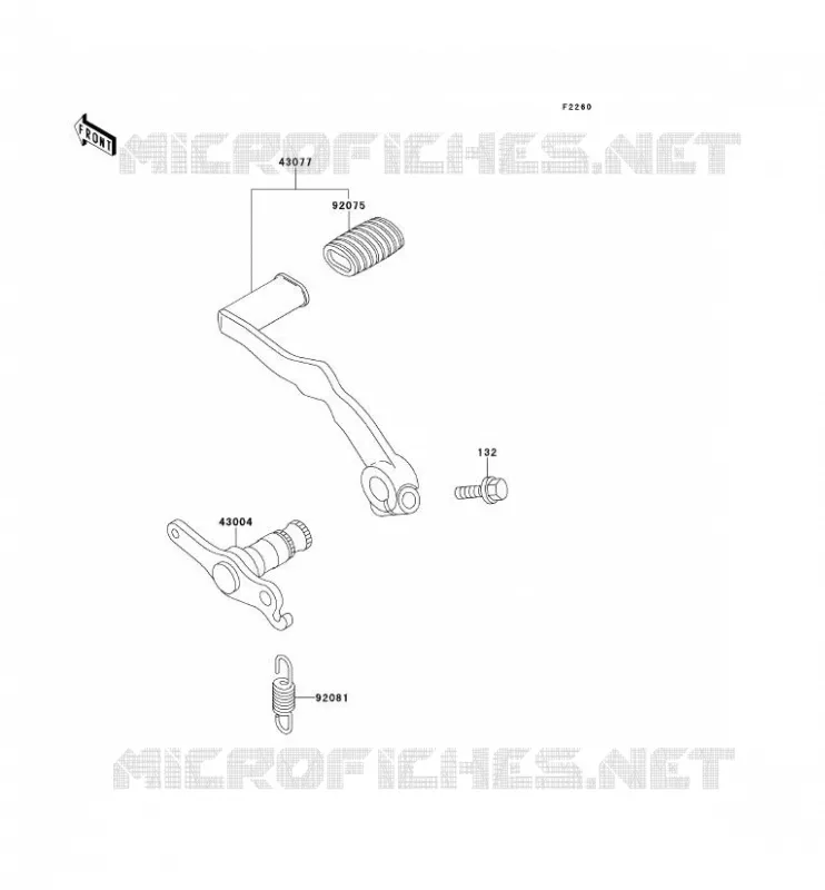 BRAKE PEDAL Kawasaki MOTOS 500 1992 KLE500  KLE500-A2
