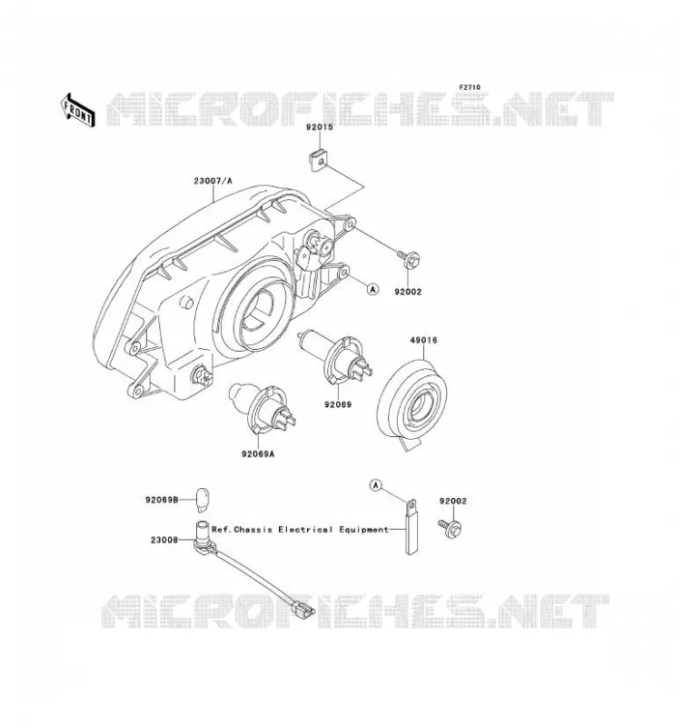 LENS(S) Kawasaki MOTOS 500 1992 KLE500  KLE500-A2