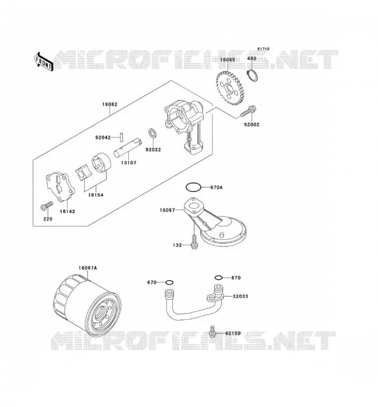 OIL PUMP Kawasaki MOTOS 500 1993 KLE500  KLE500-A3