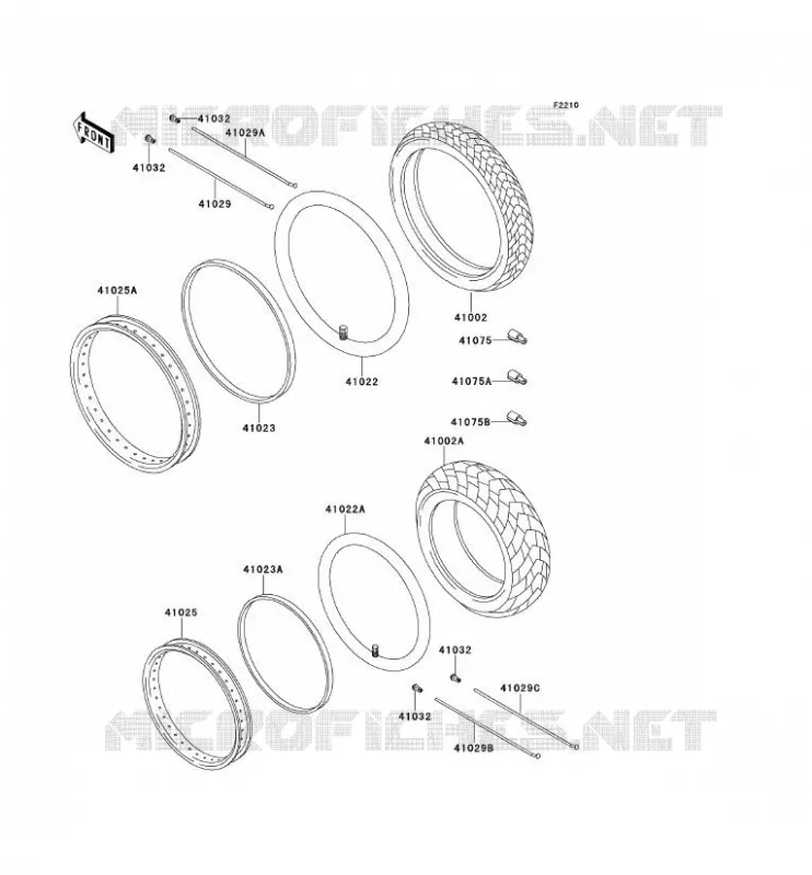 TIRES Kawasaki MOTOS 500 1993 KLE500  KLE500-A3