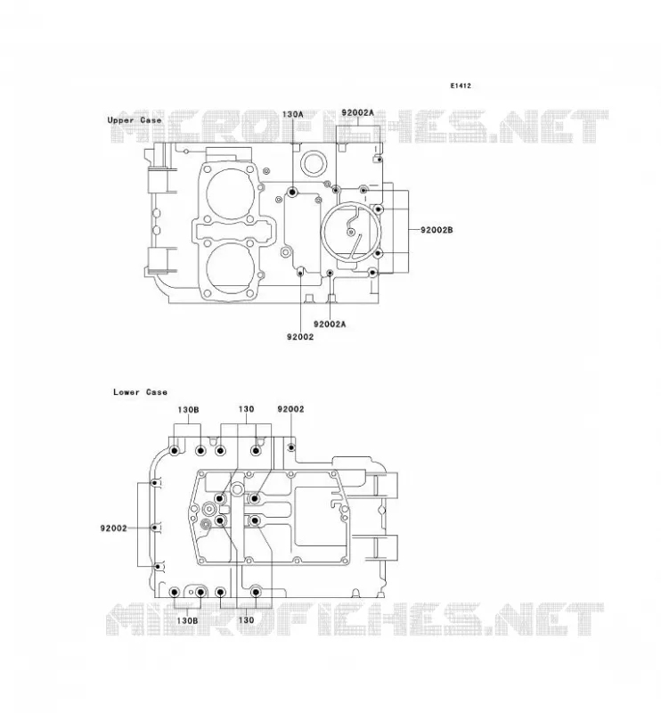 CRANKCASE BOLT Kawasaki MOTOS 500 1993 KLE500  KLE500-A3