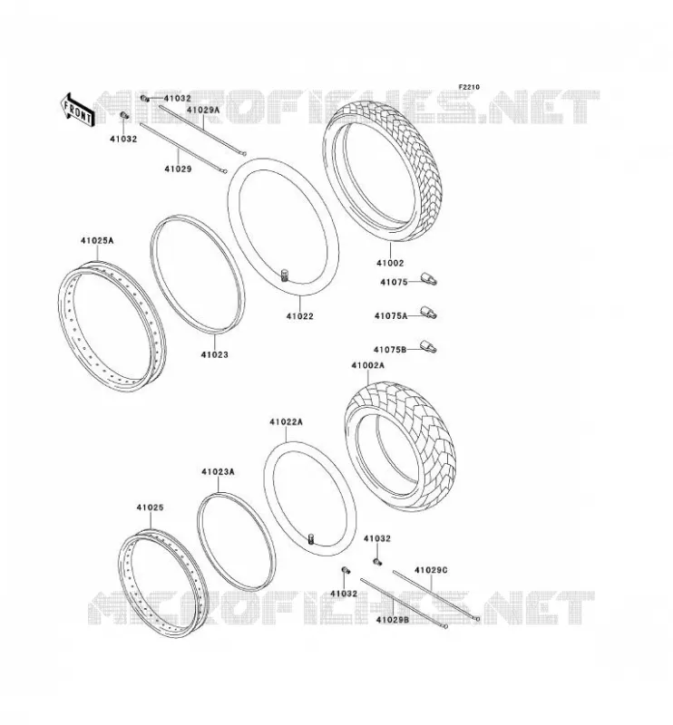 TIRES Kawasaki MOTOS 500 1993 KLE500  KLE500-A3