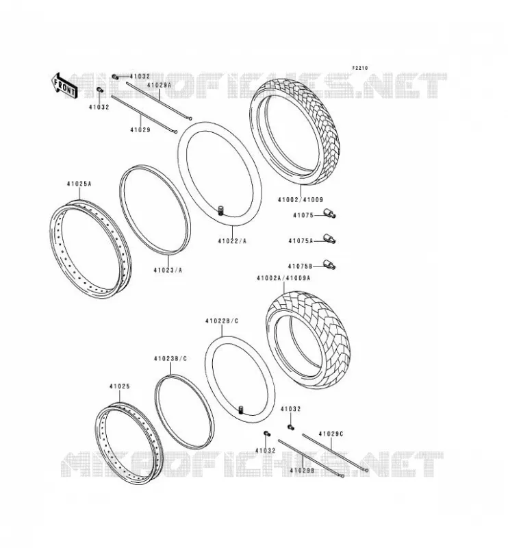 TIRES Kawasaki MOTOS 500 1995 KLE500  KLE500-A5