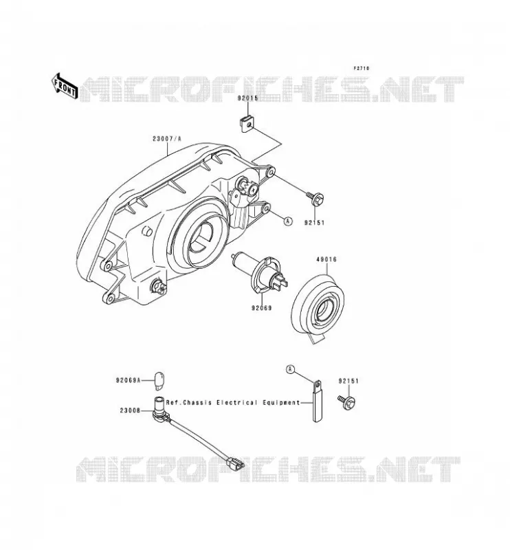 LENS(S) Kawasaki MOTOS 500 1995 KLE500  KLE500-A5