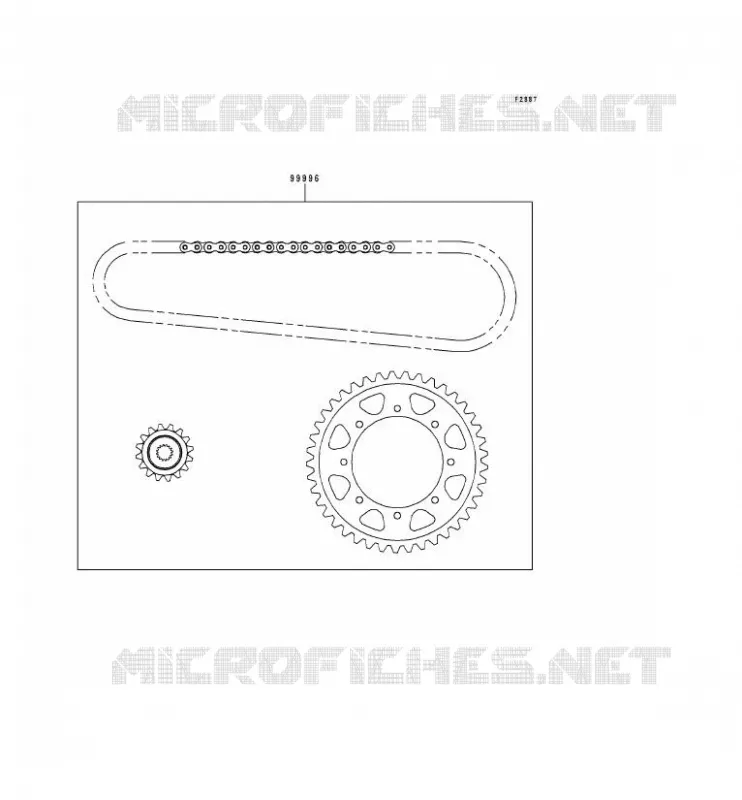 CHAIN KIT Kawasaki MOTOS 500 1996 KLE500  KLE500-A6