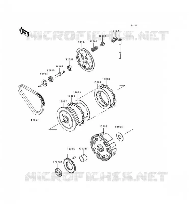 CLUTCH Kawasaki MOTOS 500 1996 KLE500  KLE500-A6