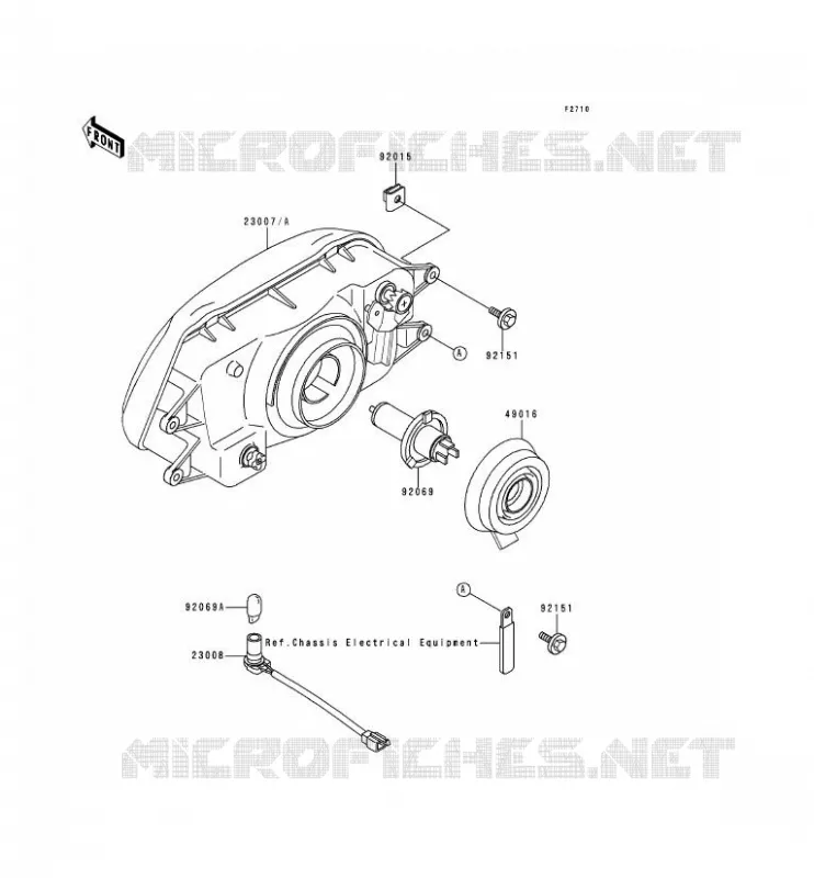 LENS(S) Kawasaki MOTOS 500 1996 KLE500  KLE500-A6